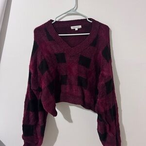 Francesca's Collections Deep Burgundy Sweater